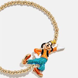 NWT BaubleBar Goofy Character Gold Beaded Bracelet